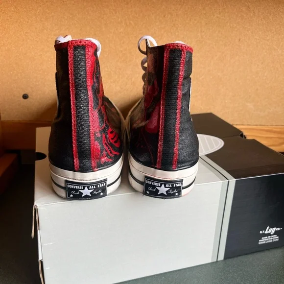 CUSTOM Keanu Reeves John Wick x Neo Matrix Converse Chuck 70 High Size 11.5 - Picture 9 of 9